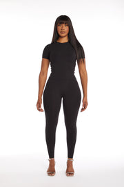 'ZARIAH' Leggings in Jet (PRE-ORDER)