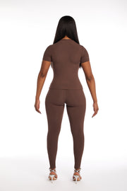 'ZARIAH' Leggings in Mocha (PRE-ORDER)