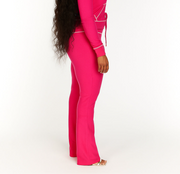'Waffle' Straight Pants in Pink (PRE ORDER)