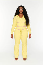 'Waffle' Straight Pants in Butter Yellow (PRE ORDER)