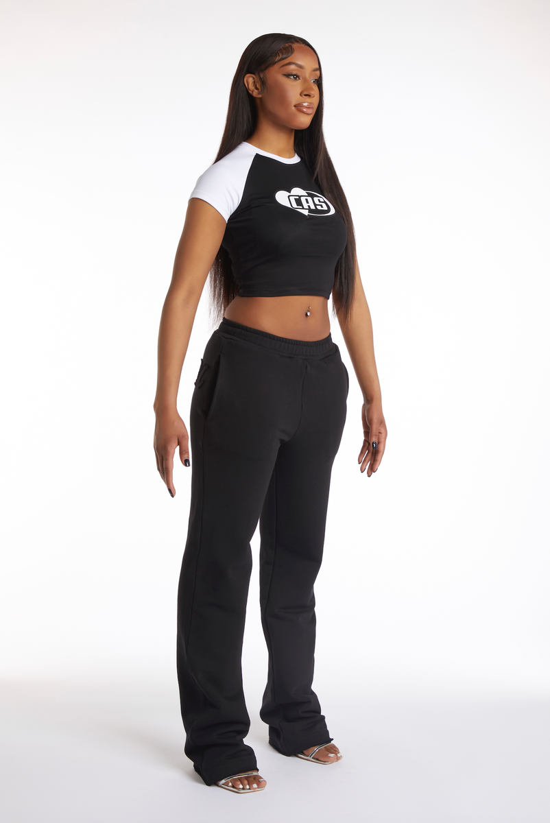 'CAS’ Baby Tee in Black – Cas Collection