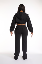 'CAS GURL' Track Pants in Jet