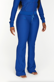 'Waffle' Straight Pants in Royal Blue