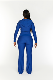 'Waffle' Straight Pants in Royal Blue